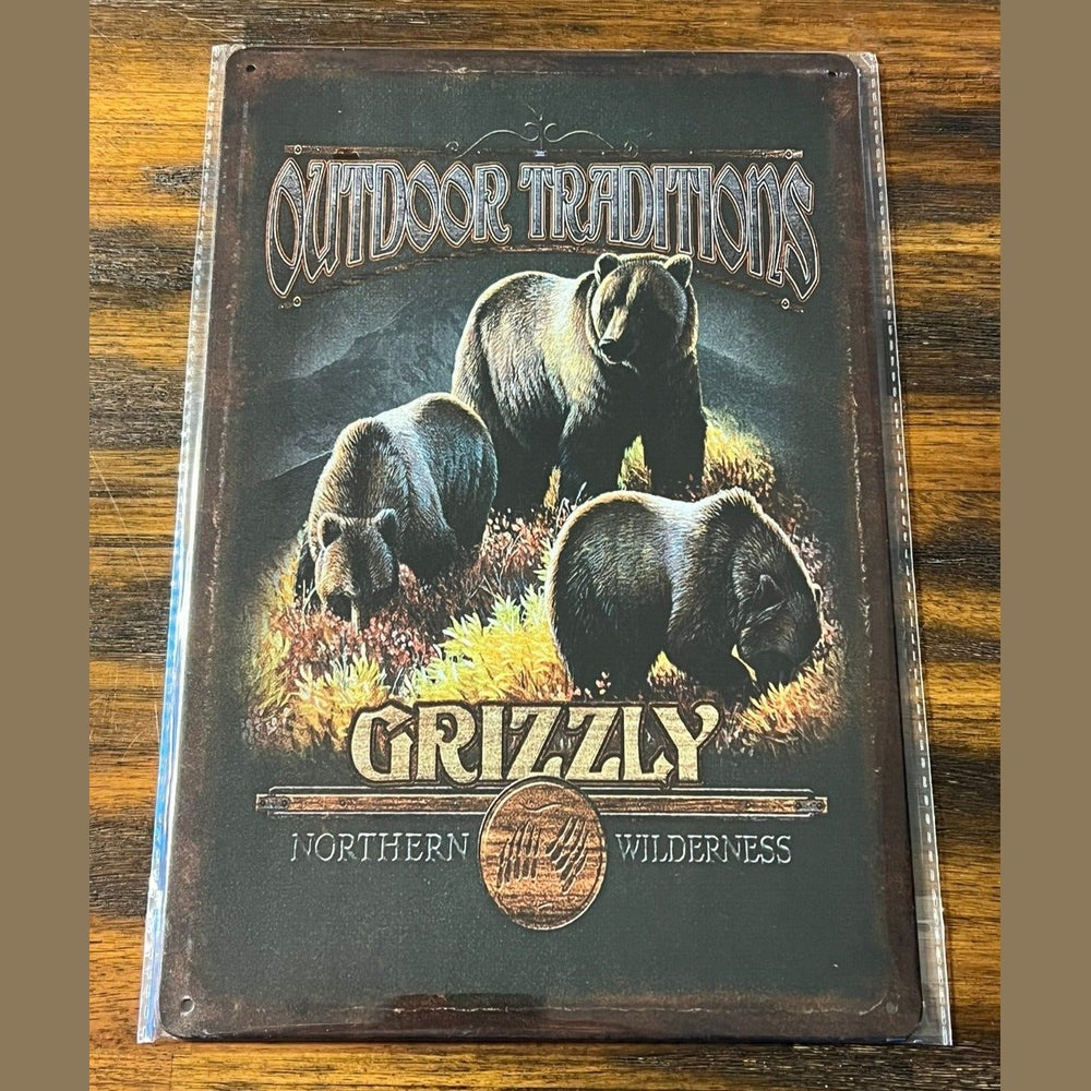 Outdoor Traditions "Grizzly" Novelty Metal Sign 8" x 12" NEW! Home & Garden:Home Décor:Plaques & Signs Style Your Walls